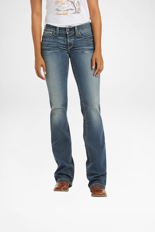 Ariat R.E.A.L WHIPSTITCH Mid Rise Damen Blau