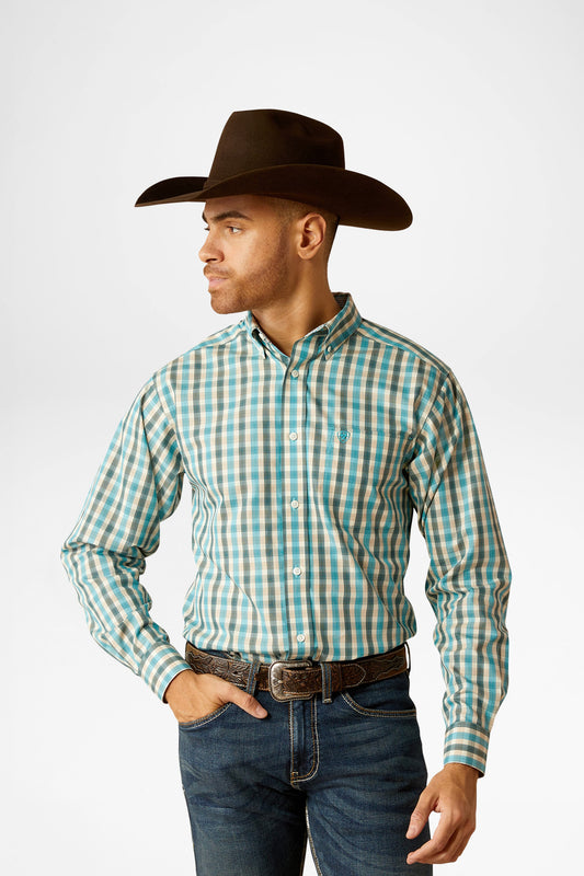 Ariat WRINKLE FREE GORDIE Herren Türkis