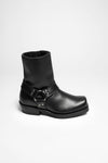 ROADSIDE MERINO UNIsex Biker Ankle Boots Black - Lambskin Lining &amp; Rubber Sole Thumbnail