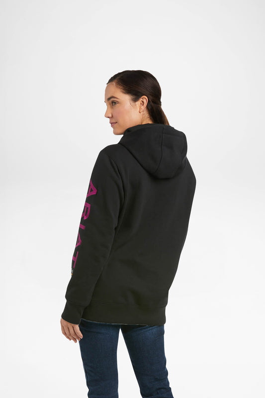 Seitenansicht Ariat REBAR GRAPHIC Damen Schwarz Lila