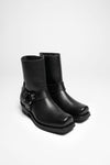 ROADSIDE MERINO UNIsex Biker Ankle Boots Black - Lambskin Lining &amp; Rubber Sole Thumbnail