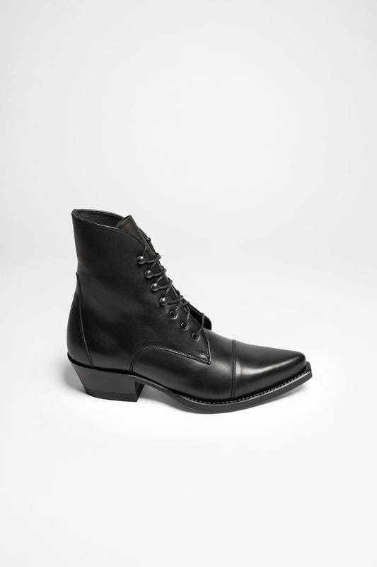 Seitenansicht FB Fashion Boots TERESA Women's Black Lace-Up Ankle Boots