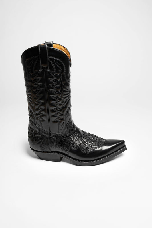 Seitenansicht FB Fashion Boots CARLOS Men's Western Boots Black - Strauss