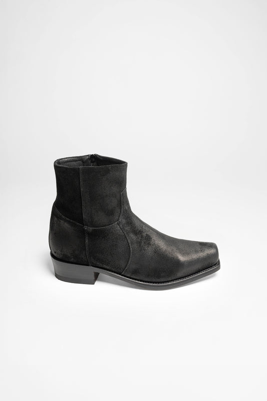 Seitenansicht Sendra 5200 58 STRONG Men's Leather Ankle Boots Black