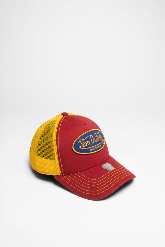 TRUCKER BOSTON Peaked Cap Red Yellow