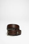 FG5847 Brown Leather Belt - Marron Thumbnail