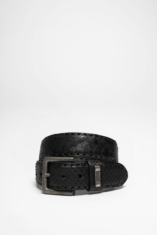 Mayura Boots MB1020 Unisex Ledergürtel Schwarz - Python