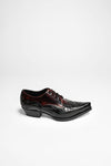 10066 MEZCAL Black Red Western Lace-up Shoe Thumbnail