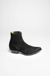 BU1008 MB FIVE Suede Black Western Ankle Boots Thumbnail