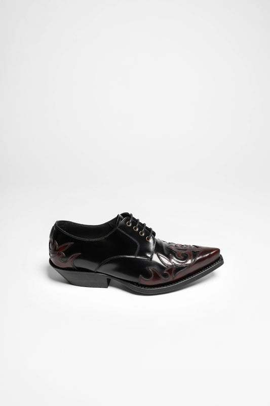 Seitenansicht FB Fashion Boots ELOY Black Red Western Shoe