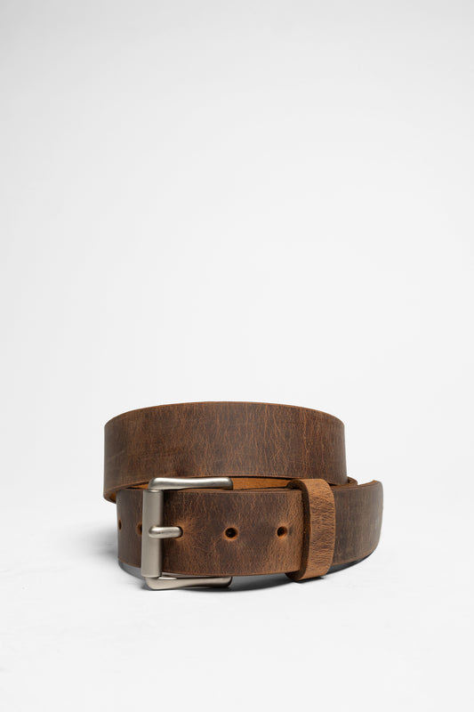 96520 HERITAGE BELT Unisex Braun