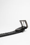 8563 Exotic Black Leather Belt - Python Brillo Thumbnail