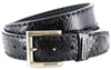 8563 Exotic Black Leather Belt - Python Brillo Thumbnail