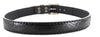 8563 Exotic Black Leather Belt - Python Brillo Thumbnail