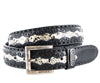 8347 Schwaz White Exotic Leather Belt - Negro Natural Thumbnail