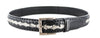 8347 Schwaz White Exotic Leather Belt - Negro Natural Thumbnail