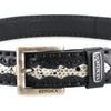 8347 Schwaz White Exotic Leather Belt - Negro Natural Thumbnail