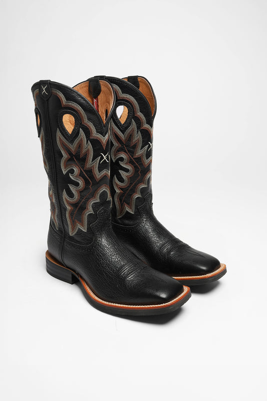 1963 RUFF STOCK Men's Black Western Riding Boots