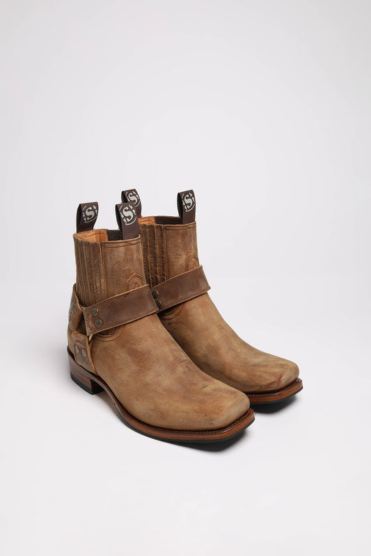 8286 BLUES STRONG biker ankle boots brown