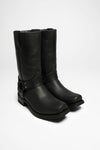 9809 BLUES Unisex Biker Boots Black - Thinsulate Insulation Thumbnail