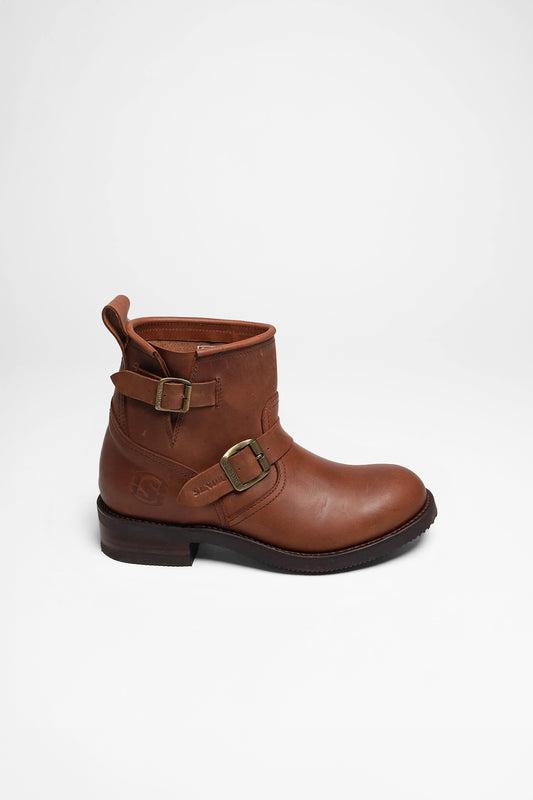 Seitenansicht Sendra 2976 CAROL Braun engineer ankle boots