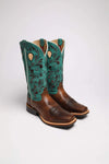 1761 RUFF STOCK Ladies Western Riding Boots Brown Thumbnail