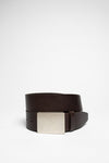 V4423-691 Leather Belt Dark Brown - Extra Long Thumbnail