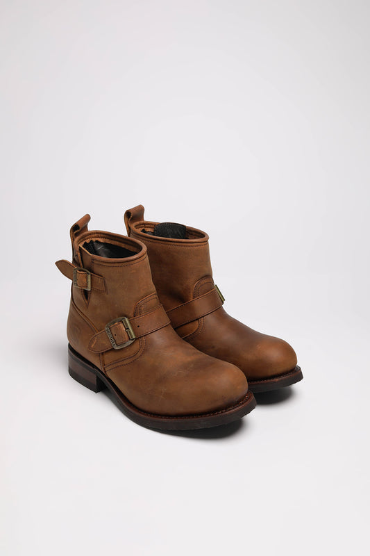 11973 STEEL Brown engineer ankle boots - steel toe cap &amp; Thinsulate insulation