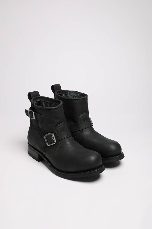 11973 STEEL Black Engineer Ankle Boots - Steel Toe &amp; Thinsulate Insulation