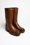 3162 ROEL Brown leather boots - rubber sole Thumbnail