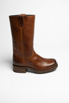 3162 ROEL Brown leather boots - rubber sole Thumbnail