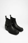 MB004 Unisex Bikerstiefelette Schwarz Thumbnail