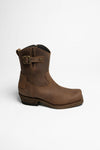 MB005 Brown biker ankle boots Thumbnail