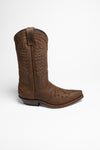 MB017 Unisex Western Boots Brown Thumbnail