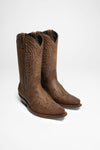 MB017 Unisex Western Boots Brown Thumbnail