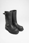 MB018 Black engineer boots - without steel toe cap Thumbnail
