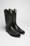 1927 Unisex Western Boots Black Thumbnail