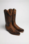 1927 Unisex Western Boots Brown Thumbnail