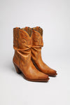 1952 Ladies Brown Western Boots Thumbnail