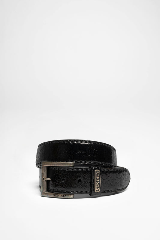 1016 Black Exotic Leather Belt - Strauss