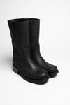 3162 ROEL Black leather boots - rubber sole Thumbnail