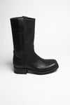 3162 ROEL Black leather boots - rubber sole Thumbnail