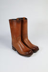 3162 ROEL Brown leather boots - rubber sole Thumbnail