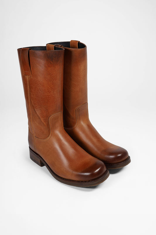 3162 ROEL Brown leather boots - rubber sole