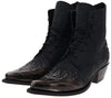 11699 MEZCAL WEST Women's Black White Western Ankle Boots Thumbnail