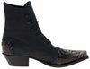 11699 MEZCAL WEST Women's Black White Western Ankle Boots Thumbnail