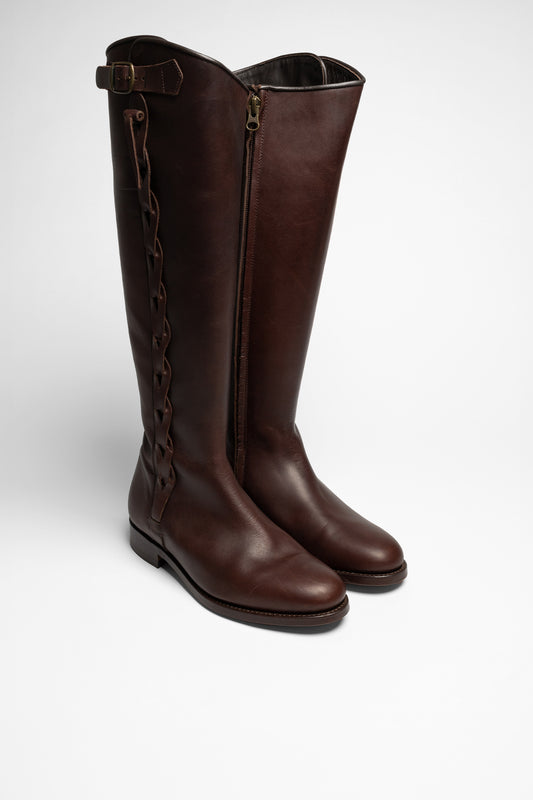 2063 TERNERA Damen Lederstiefel Braun