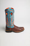 1779 RUFF STOCK Damen Westernreitstiefel Braun Blau Thumbnail