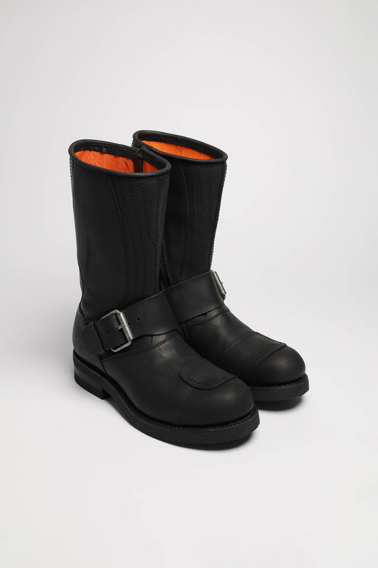 1594 Black Engineer Boots - Steel Toe