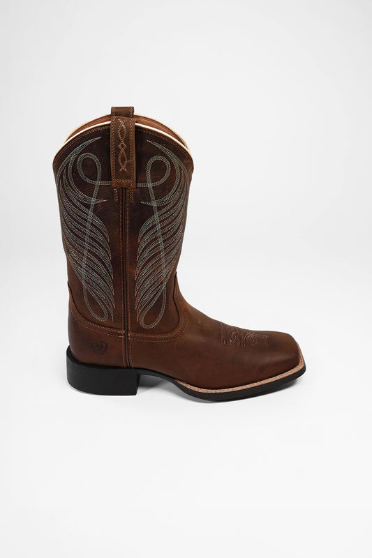 Seitenansicht Ariat ROUND UP WST Ladies Brown Western Riding Boots